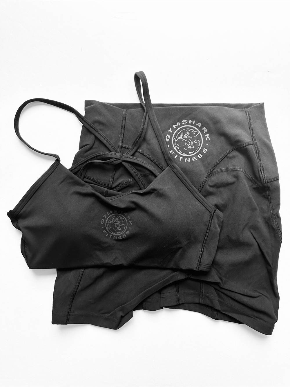 Gymshark S Legacy Logo Tight Shorts & Sports Bra Set